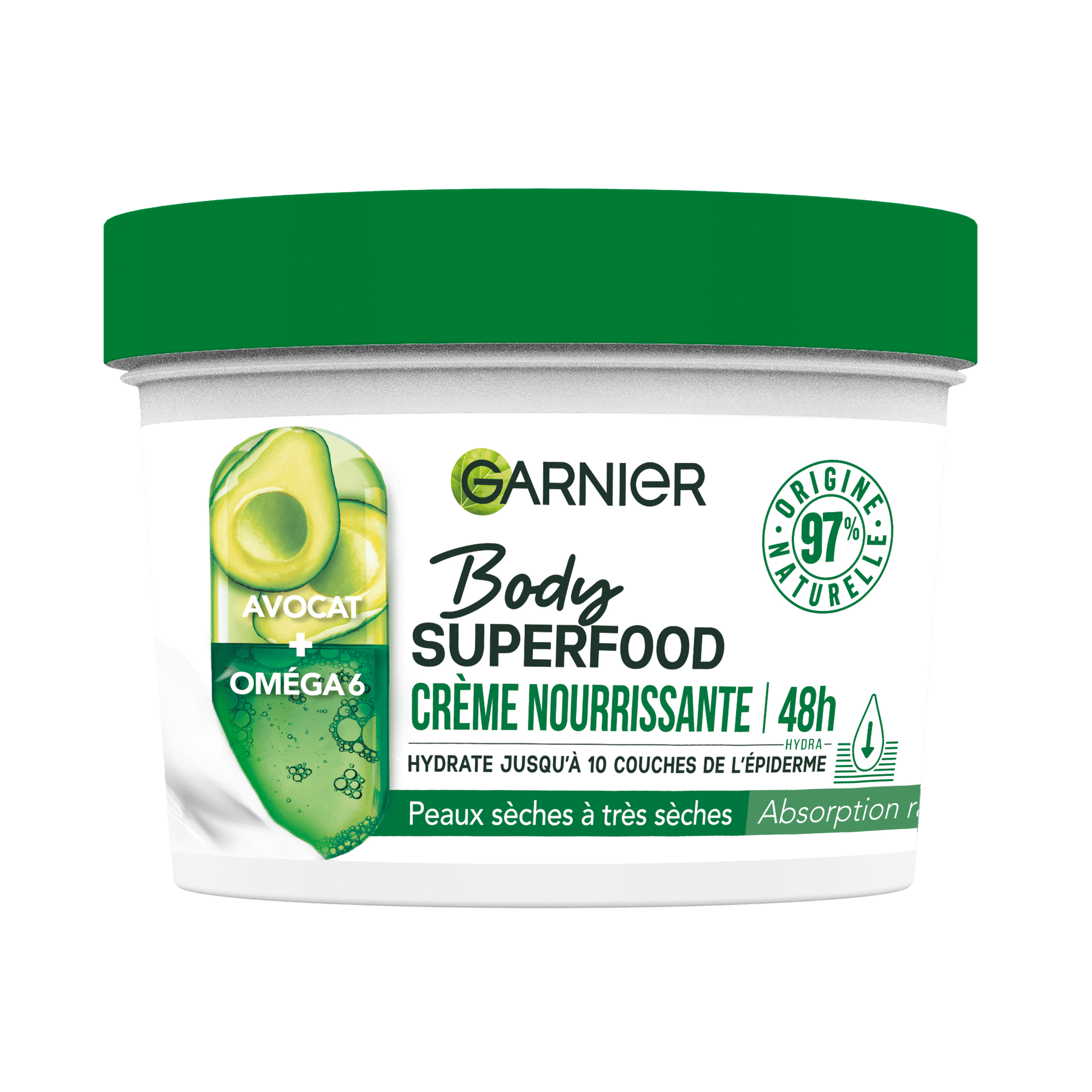 Acheter Garnier - Crème corps nutri-éclaircissante Body Superfood - Mangue  : Peau sèche et terne