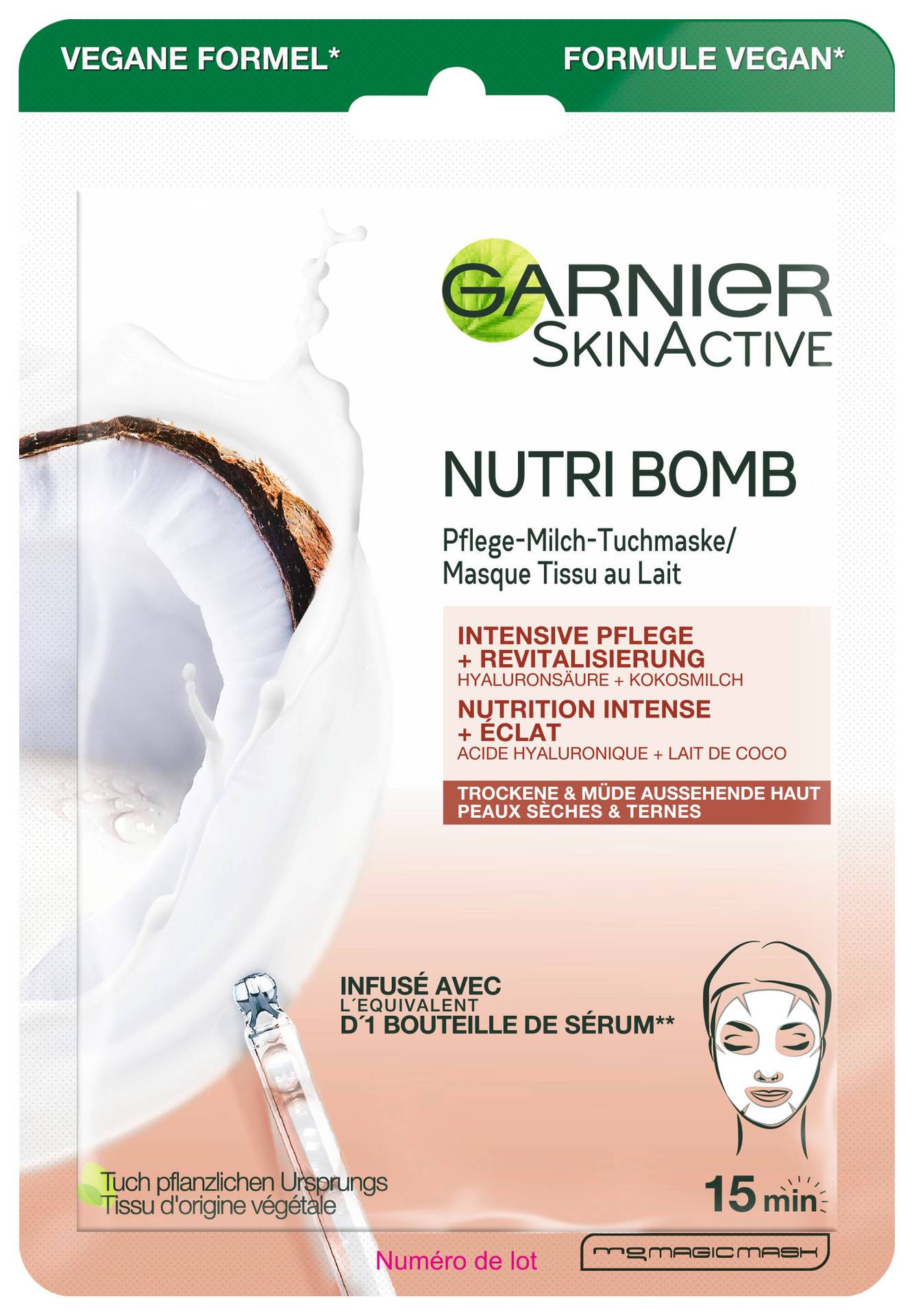 SkinActive Masque Tissu Ampoule Raffermissant - Garnier
